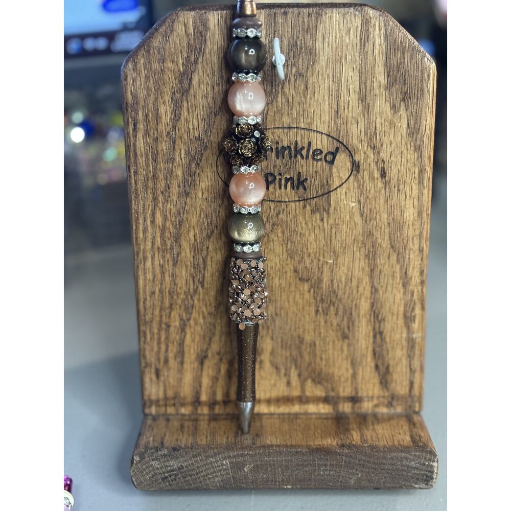 5-17  ] Handcrafted Extended Length Beaded Pen w/ Refill Ink